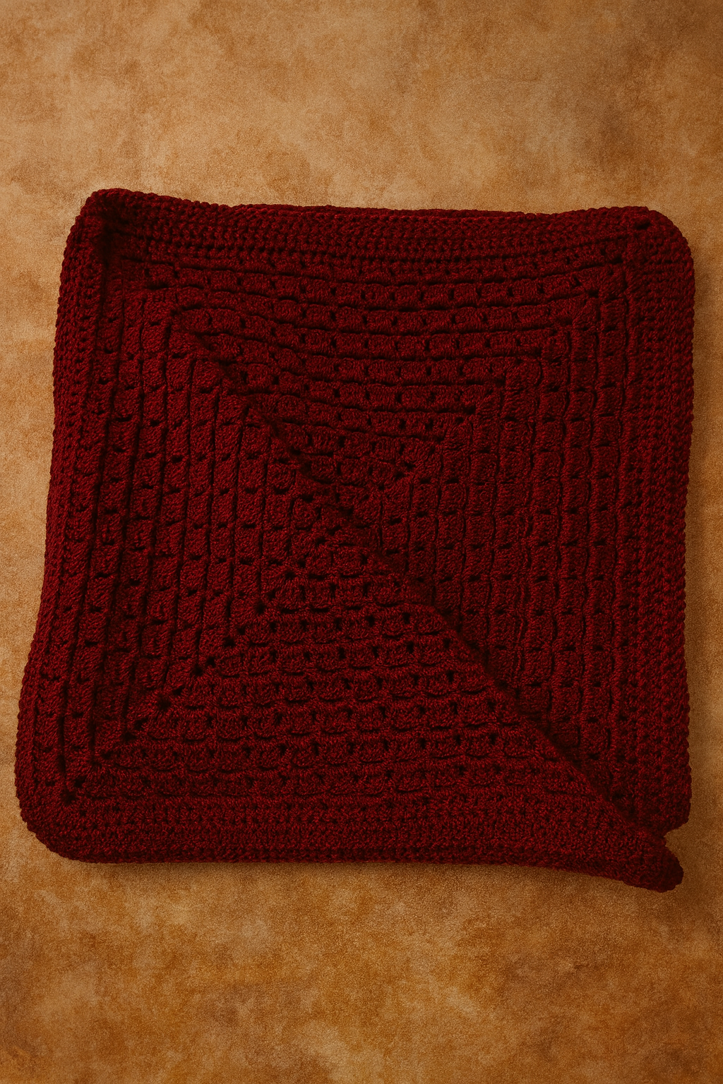 Plaid granny tout confort rouge Bordeaux